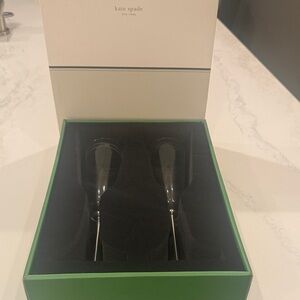 Kate Spade Crystal Champagne Flutes
